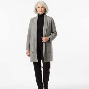 Magaschoni Gray Open Front Women's “Coatigan”